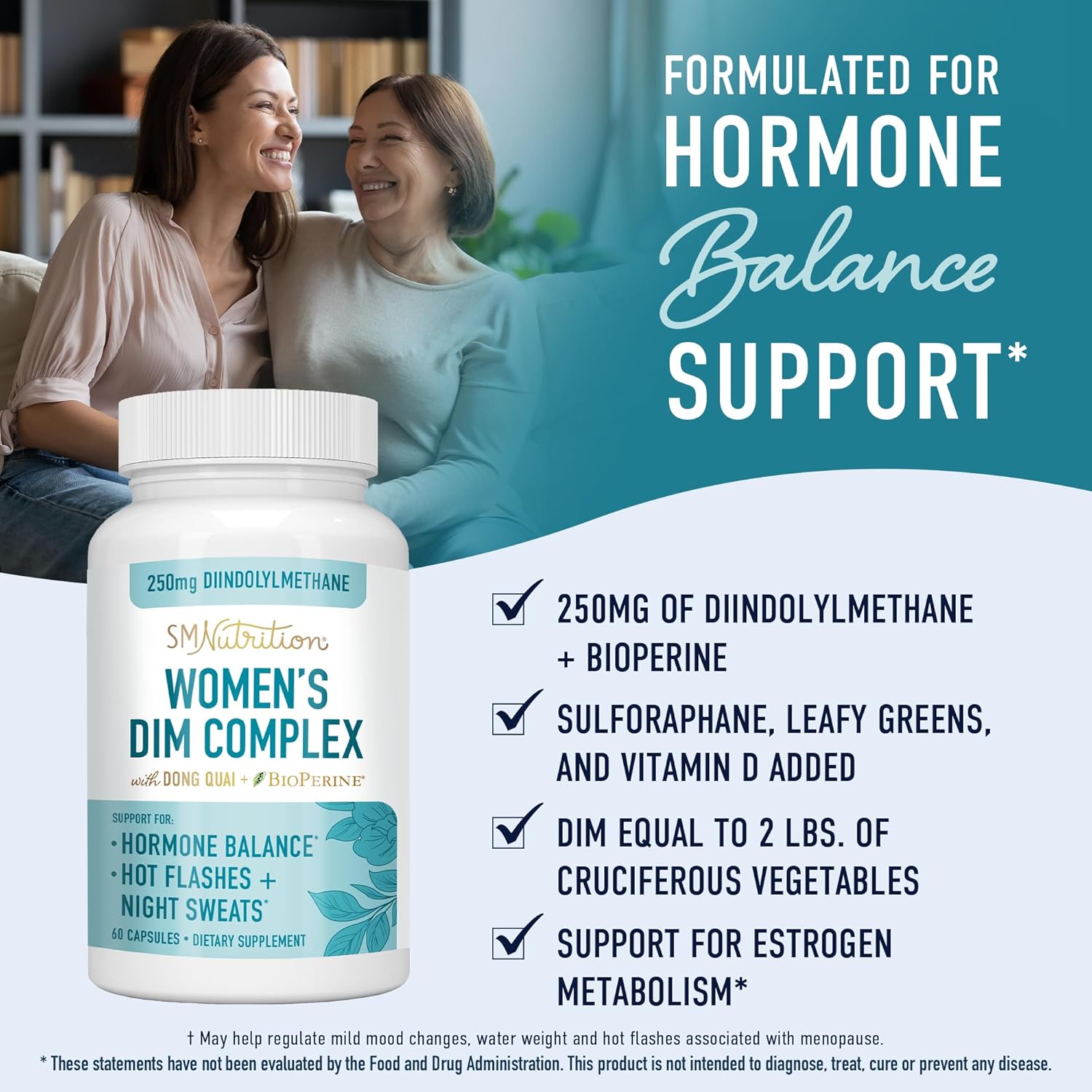 Hormone Balance Bundle for Women with DIM & Myo-Inositol - 30 Servings Inositol Supplement & 60 Servings DIM Supplement