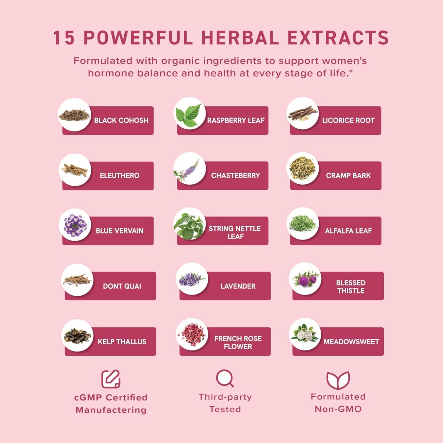 Hormone Balancing Bundle: Herbal Tincture & Inositol Supplement for Women - 30 Servings & 60 Servings