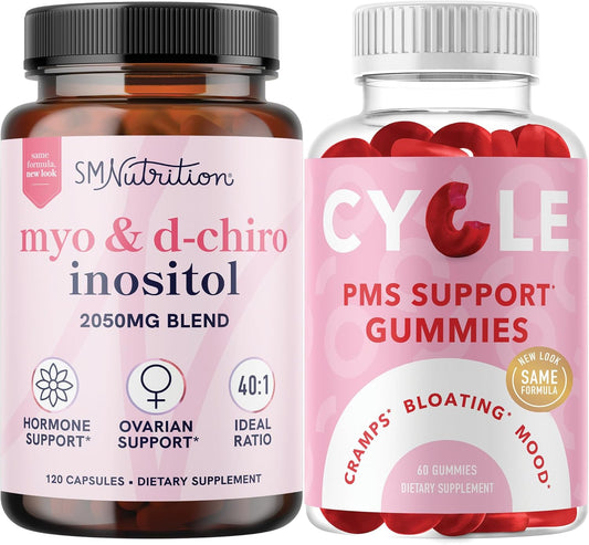 Hormone Balancing Bundle: PMS Support Gummies & Inositol Supplement for Women