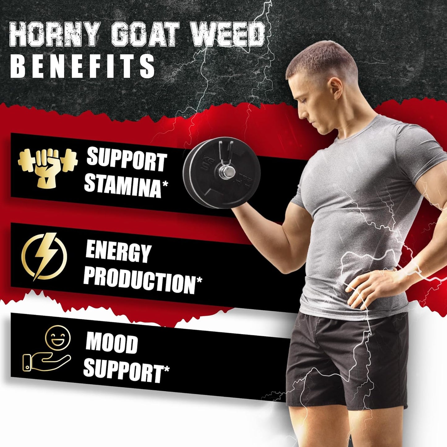 Horny Goat Weed with Maca, Tribulus, Ginseng, Ashwagandha, Tongkat Ali - 120 Capsules, 4 Month Supply for Men and Women