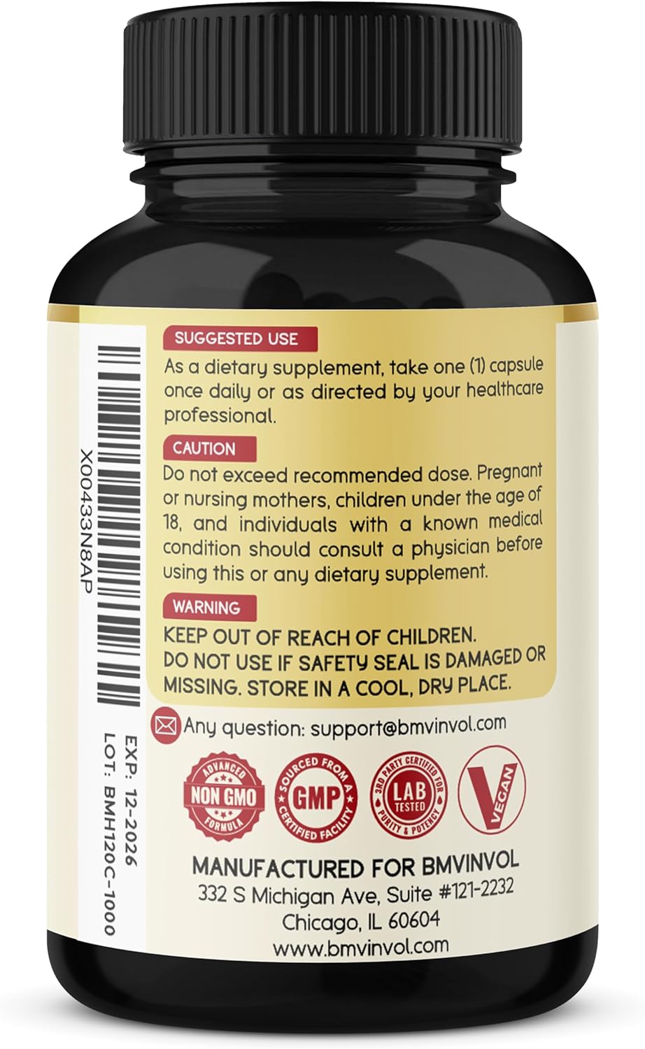 Horny Goat Weed with Maca, Tribulus, Ginseng, Ashwagandha, Tongkat Ali - 120 Capsules, 4 Month Supply for Men and Women