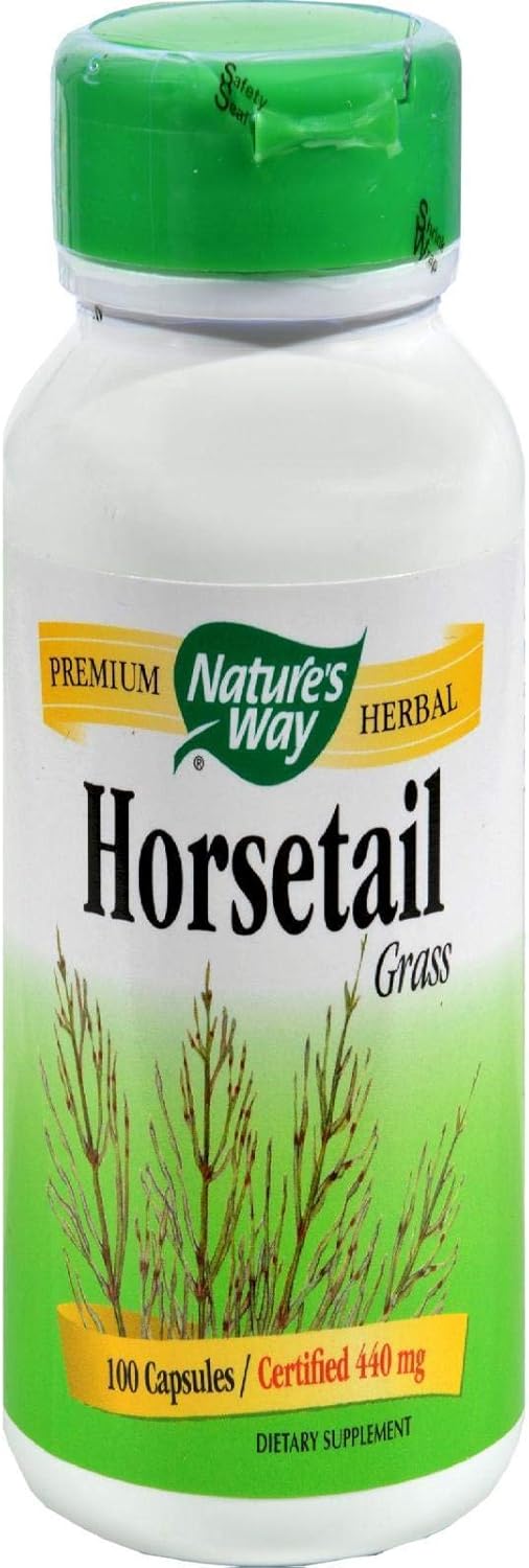 Horsetail Grass Capsules 440mg, 100 Count x 2 - Natural Natures Way Supplement
