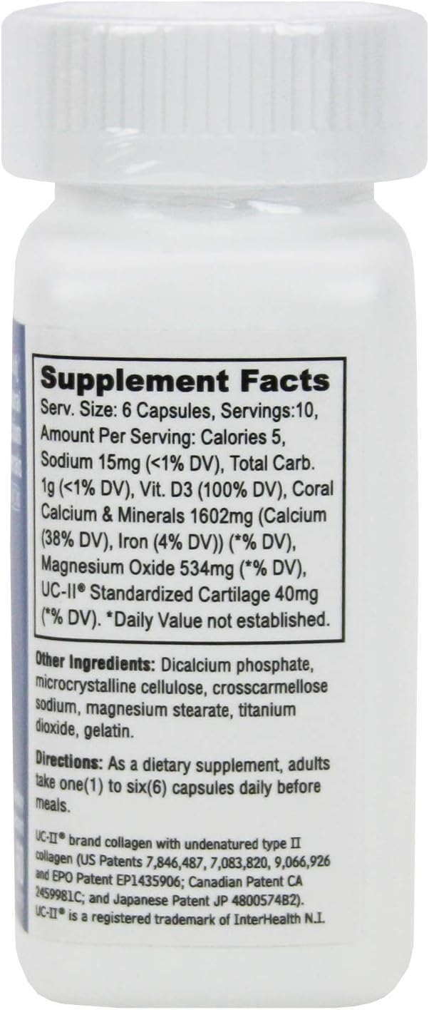 Hsu's Ginseng WonderCal Coral Calcium Supplement 60ct Bottle B000153ROK