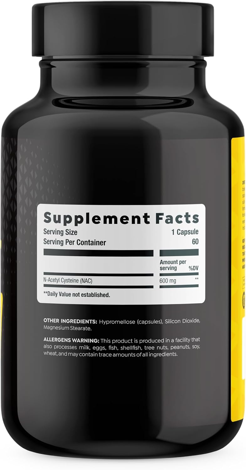 HTLT NAC Liver Support Supplement | 600mg of N-Acetyl Cysteine | 60 Capsules by HTLT Supps