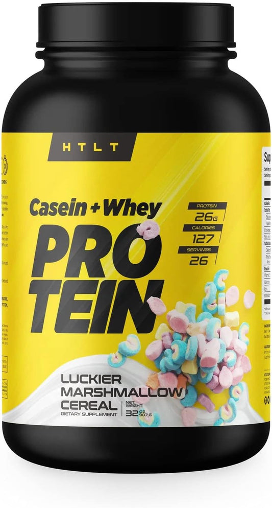 HTLT Supps Whey and Casein Protein Shake Powder for Sustained Energy - Ideal for Baking and Cereal