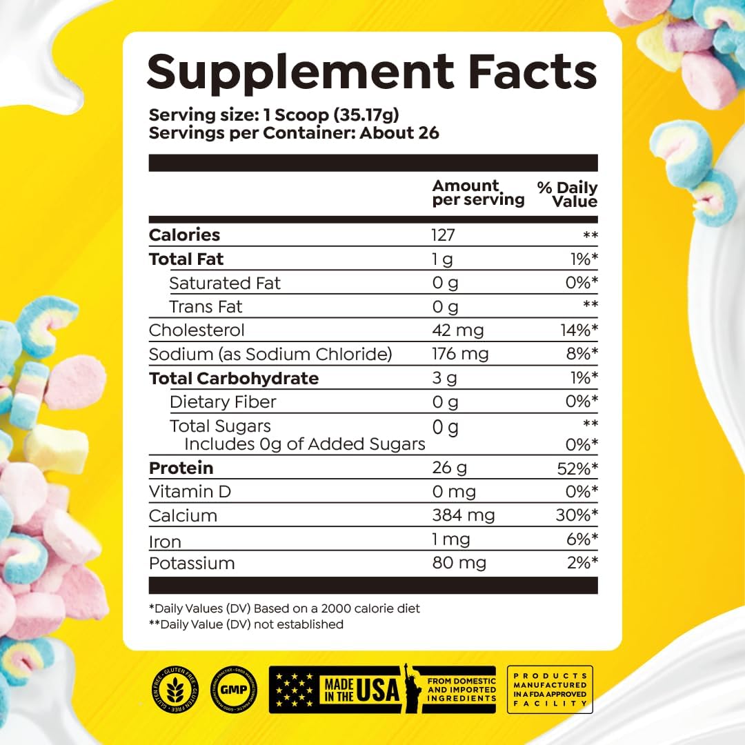 HTLT Supps Whey and Casein Protein Shake Powder for Sustained Energy - Ideal for Baking and Cereal