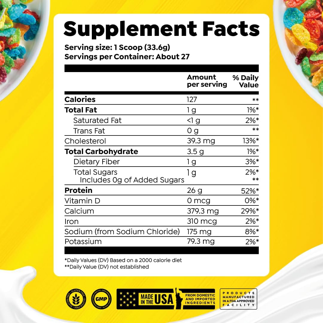 HTLT Supps Whey & Casein Protein Powder Blend for Sustained Energy | Slow-Release Protein Shake Powder | Ideal for Baked Treats & Cereal