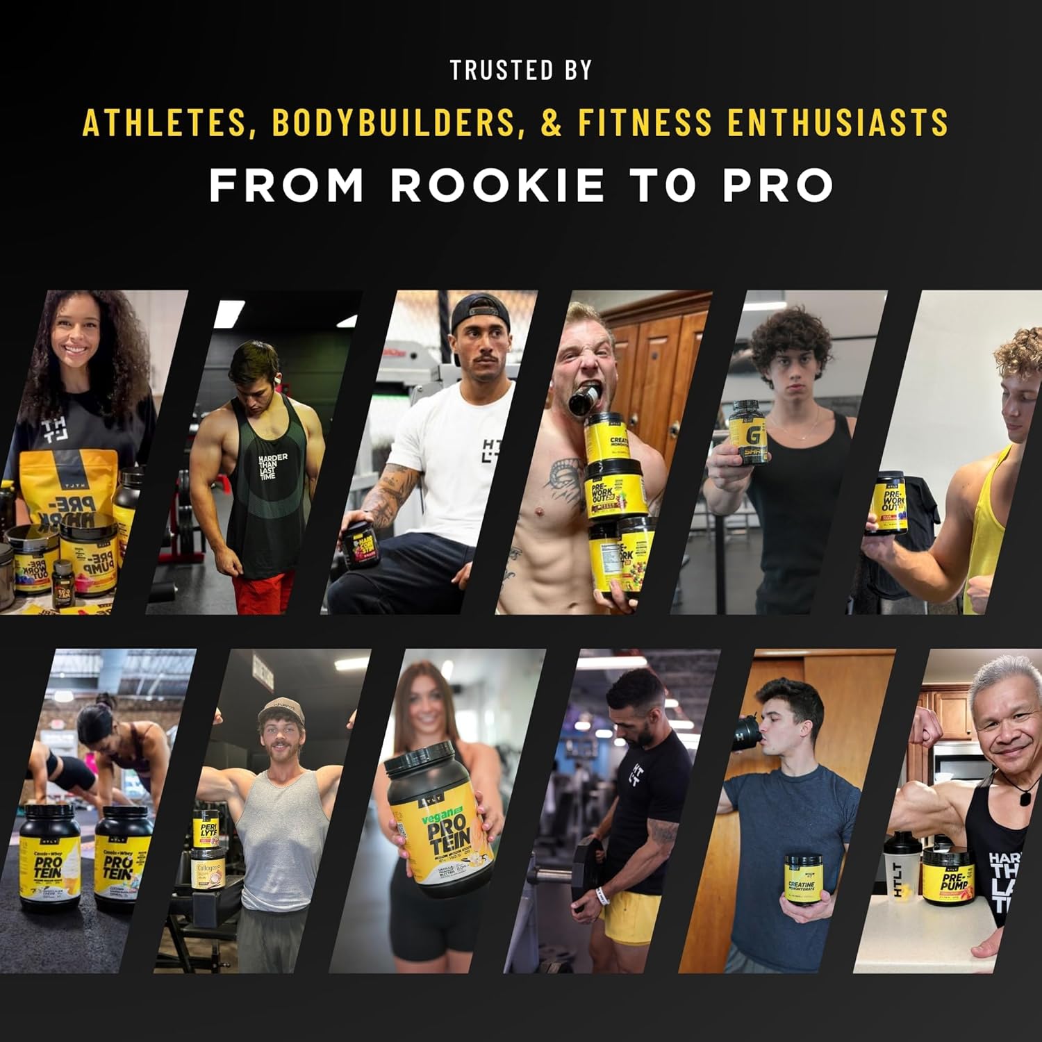 HTLT Supps Whey & Casein Protein Powder for Sustained Energy - Vanilla Ice Cream Flavor