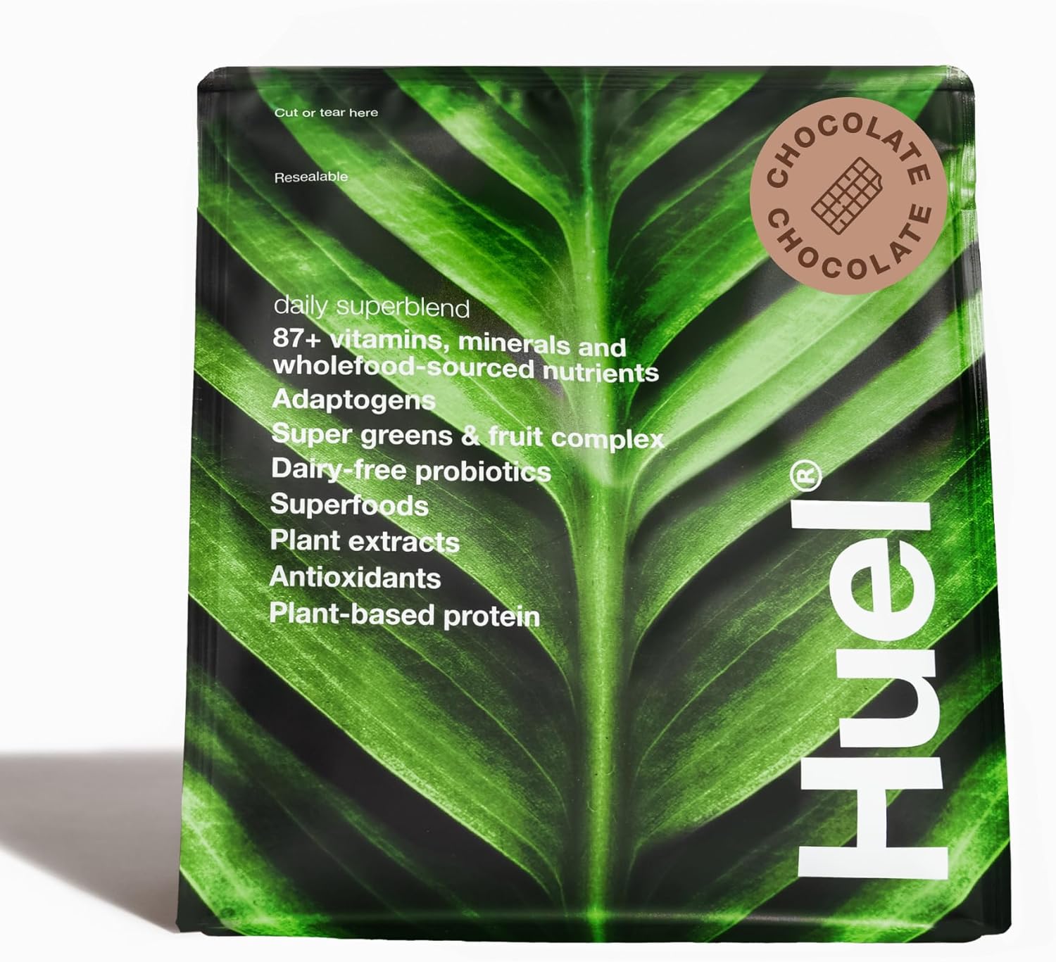 Huel Chocolate Daily Superblend Powder with 25g Protein | Super Greens & 87 Nutrients | Plant-Based | 19 Servings