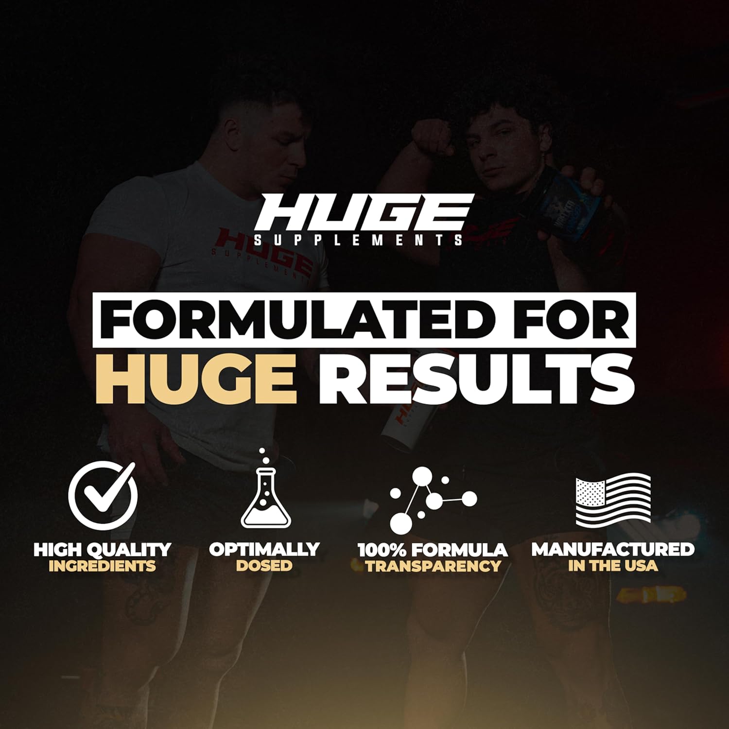 Huge Supplements Vanilla Milkshake Whey Protein Powder - 25g Protein, 12g EAAs, Muscle Growth & Recovery Support - 30 Servings
