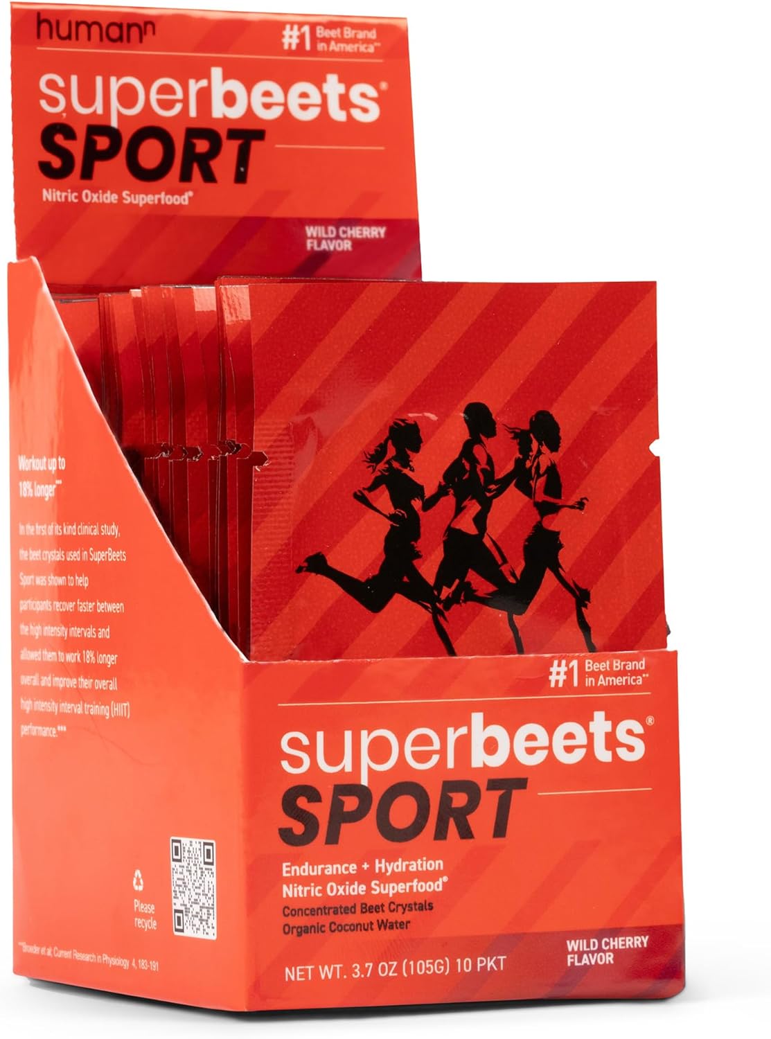 humanN SuperBeets Sport Powder Canister & 10 Count Packets - Boost Performance with Nitric Oxide Support