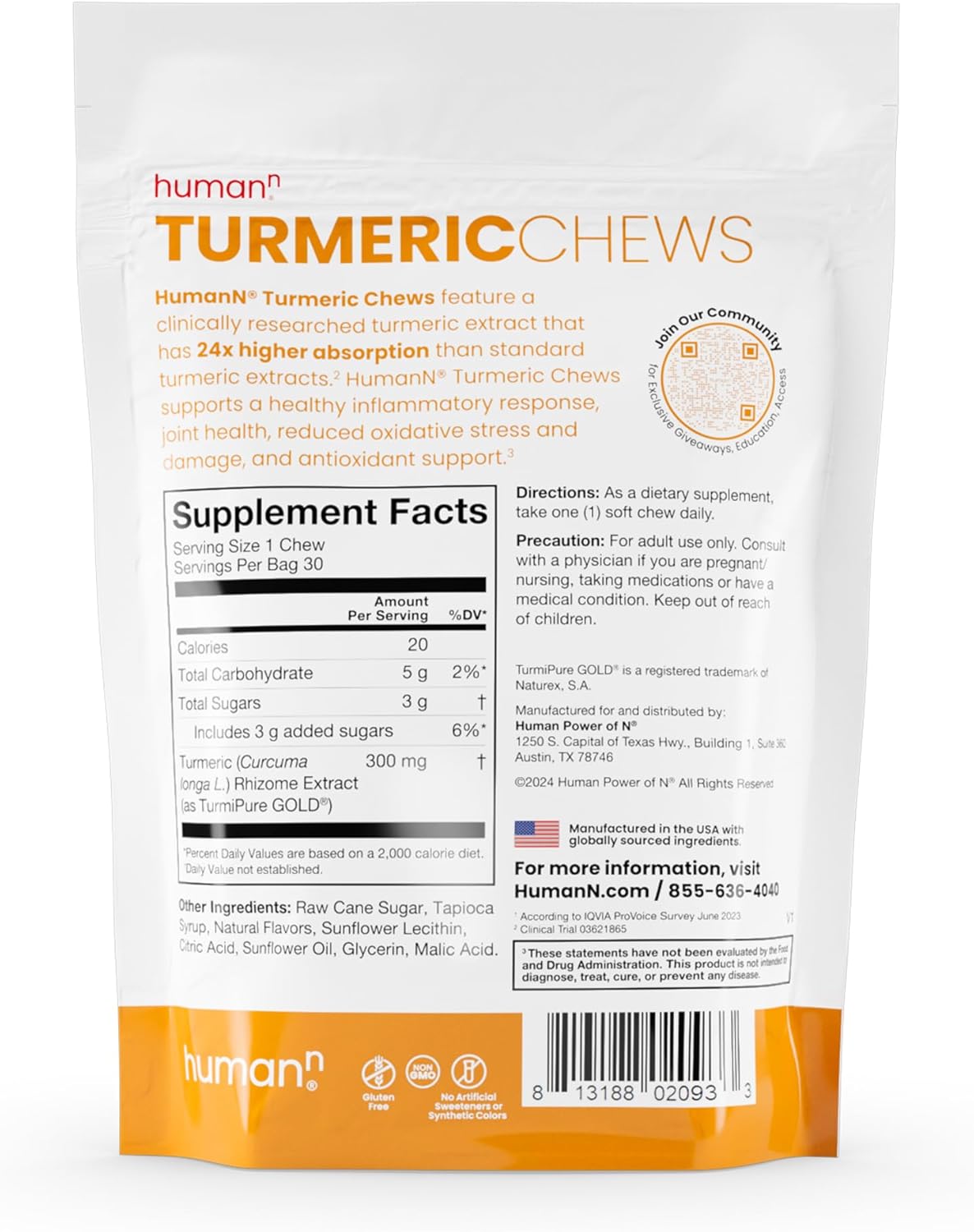humanN SuperBeets Sport & Turmeric Chews: Enhanced Performance Supplement