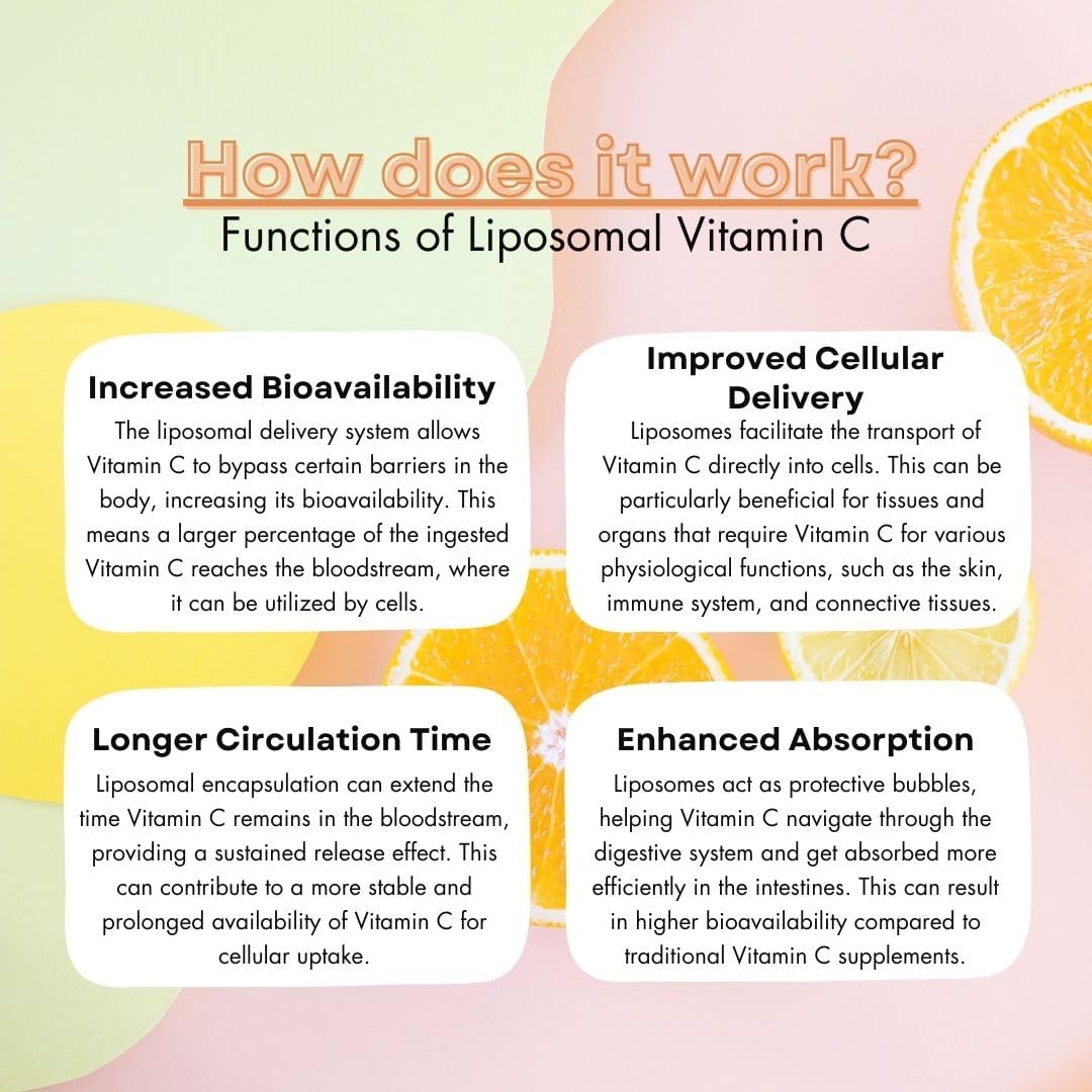 Humble Liposomal Vitamin C - Advanced Absorption Formula for Immune and Brain Health | Antioxidant Powerhouse | Non-GMO, Soy-Free, Gluten-Free