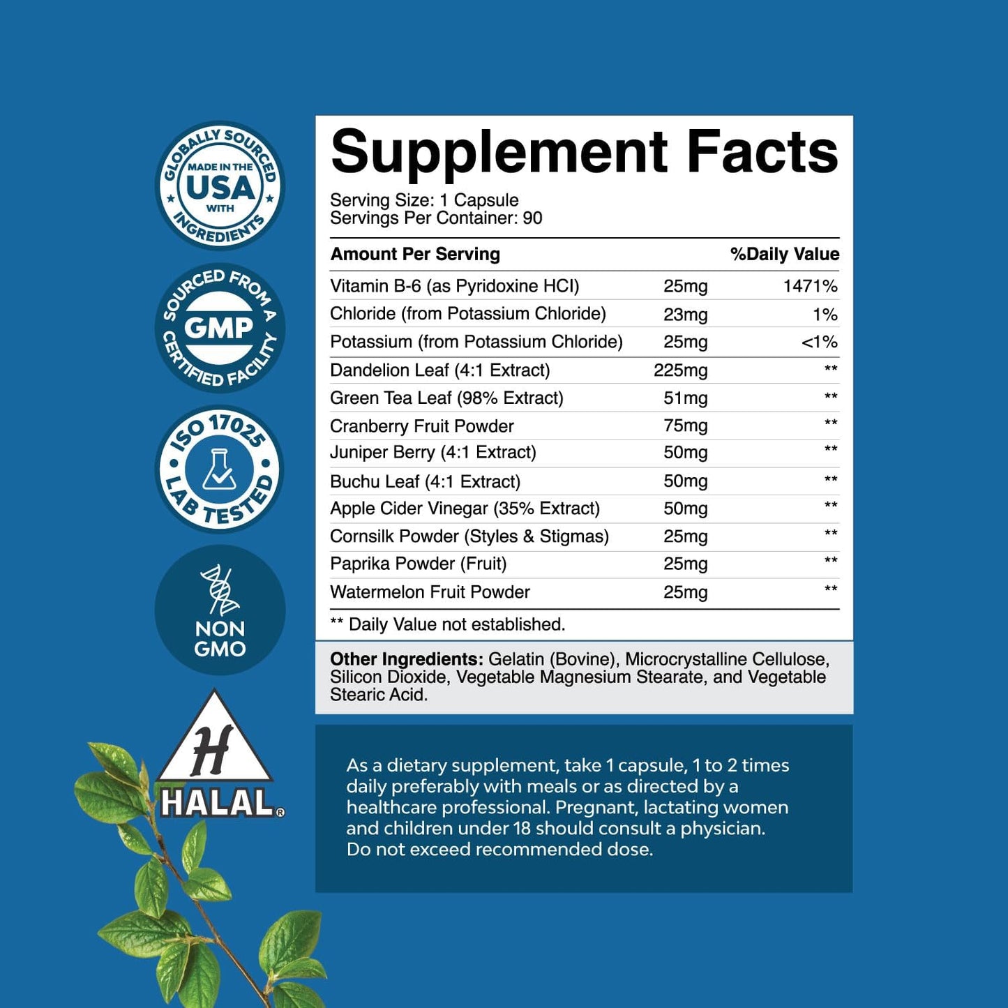 Huntington Labs Water Away Pills Bundle - Maximum Strength Diuretic for Bloating Relief, Liver Detox & Support.