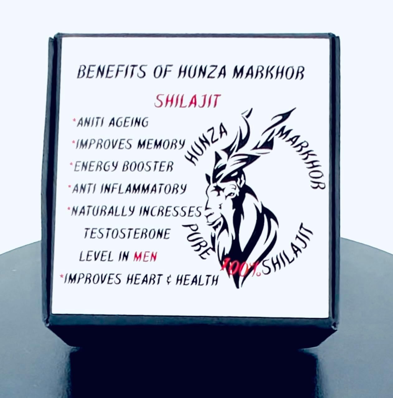 Hunza Markhor Shilajit Resin - 600mg Maximum Potency Organic Himalayan Shilajit with 85+ Trace Minerals & Fulvic Acid for Energy and Immune Support - 40g