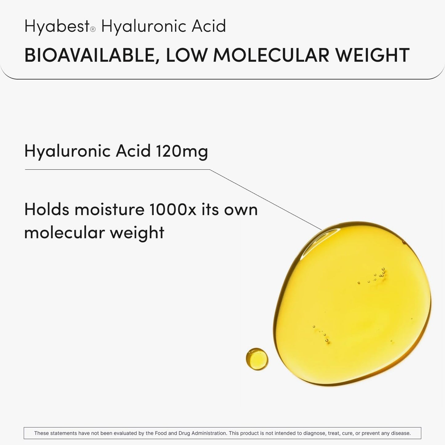 Hyabest® Hyaluronic Acid Anti Aging Supplement with Biotin & Vitamins - Skin, Nails & Hair Growth - Wrinkle Reduction & Hydration - 60 Capsules - BoostGo Australia