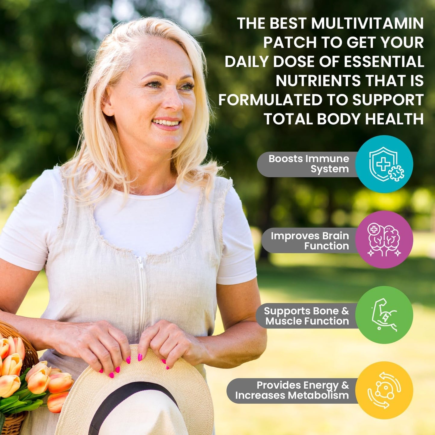 Hydralit Multi Plus Topical Patch - Essential Daily Nutrition for Adults - Time-Released Formula - 72 Pack