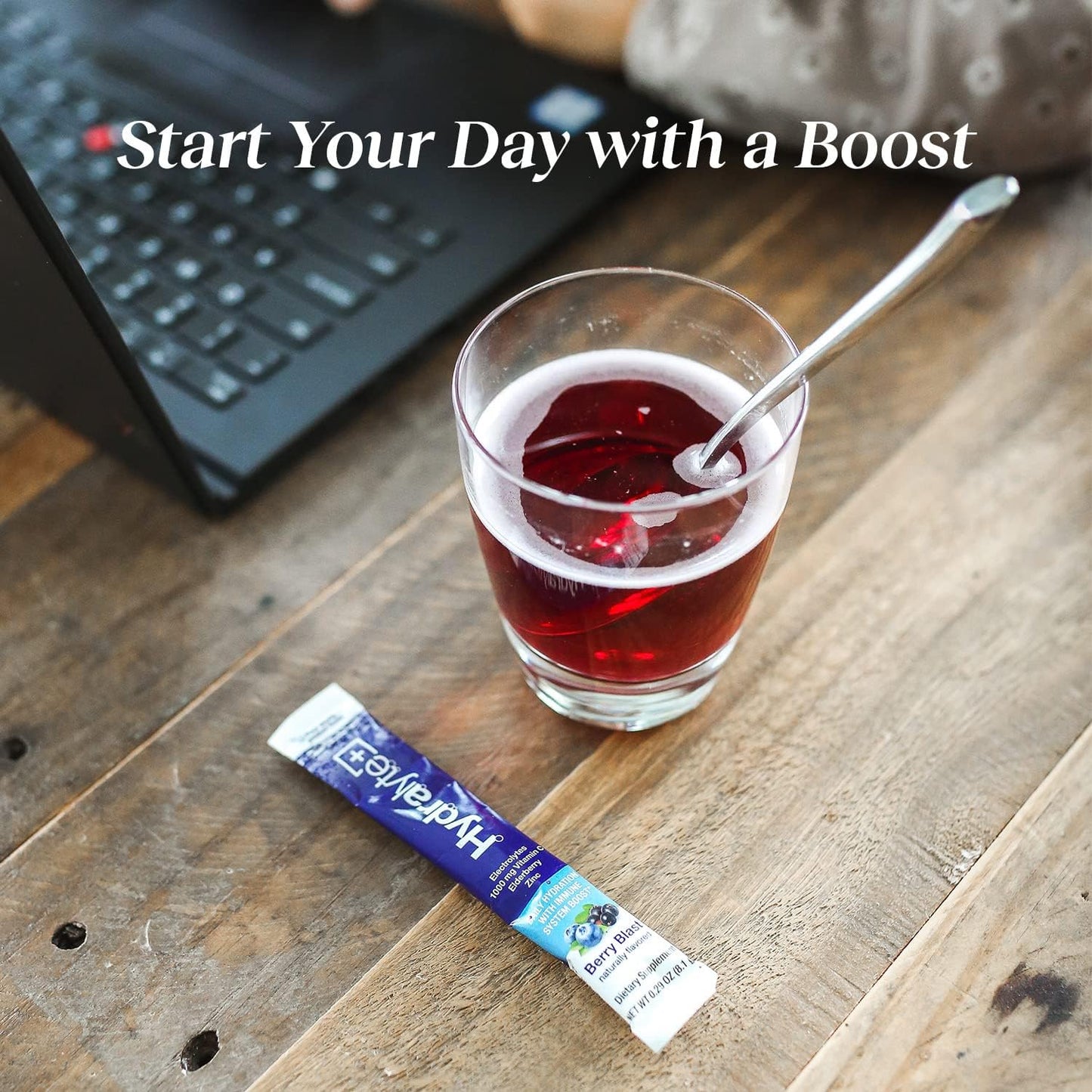 Hydralyte Elderberry Electrolyte Powder Packets - Low Sugar Rehydration with Vitamin C - Immunity Boosting Formula (20 Count)