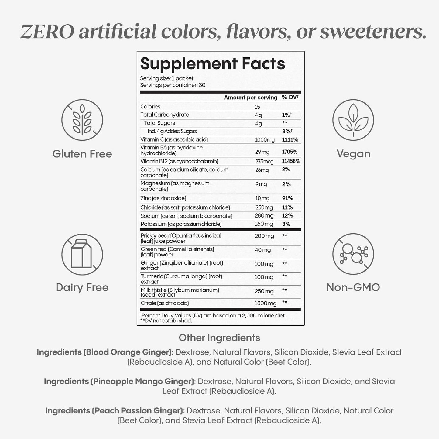 Hydralyte Liver Support + Electrolyte Mix with Milk Thistle, Turmeric, Ginger, Prickly Pear, Green Tea Extract - 30 Packets for Rapid Rehydration - BoostGo Australia