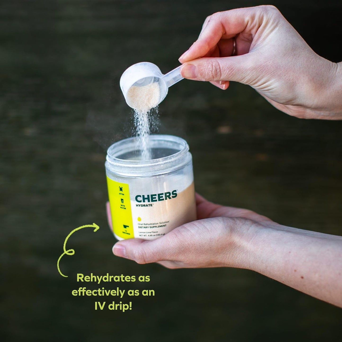 Hydrate Rapidly with Cheers Oral Rehydration Solution - Lemon Lime Flavor - 24 Servings - Electrolyte Supplement with Sodium, Potassium, Glucose