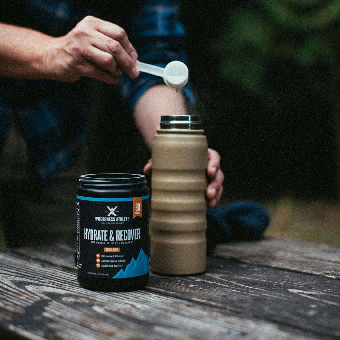 Hydrate & Recover Powder Drink Mix with BCAAs and Vitamin C - Arizona Peach Flavor - 30 Servings