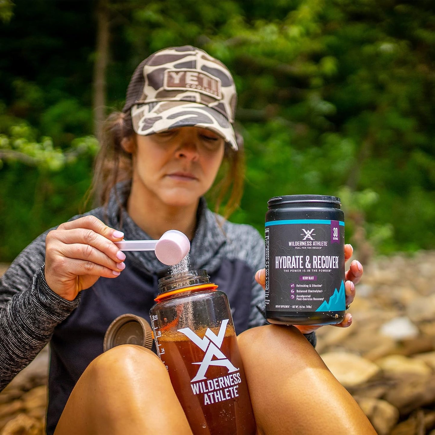 Hydrate & Recover Powder Drink Mix with BCAAs and Vitamin C - Arizona Peach Flavor - 30 Servings