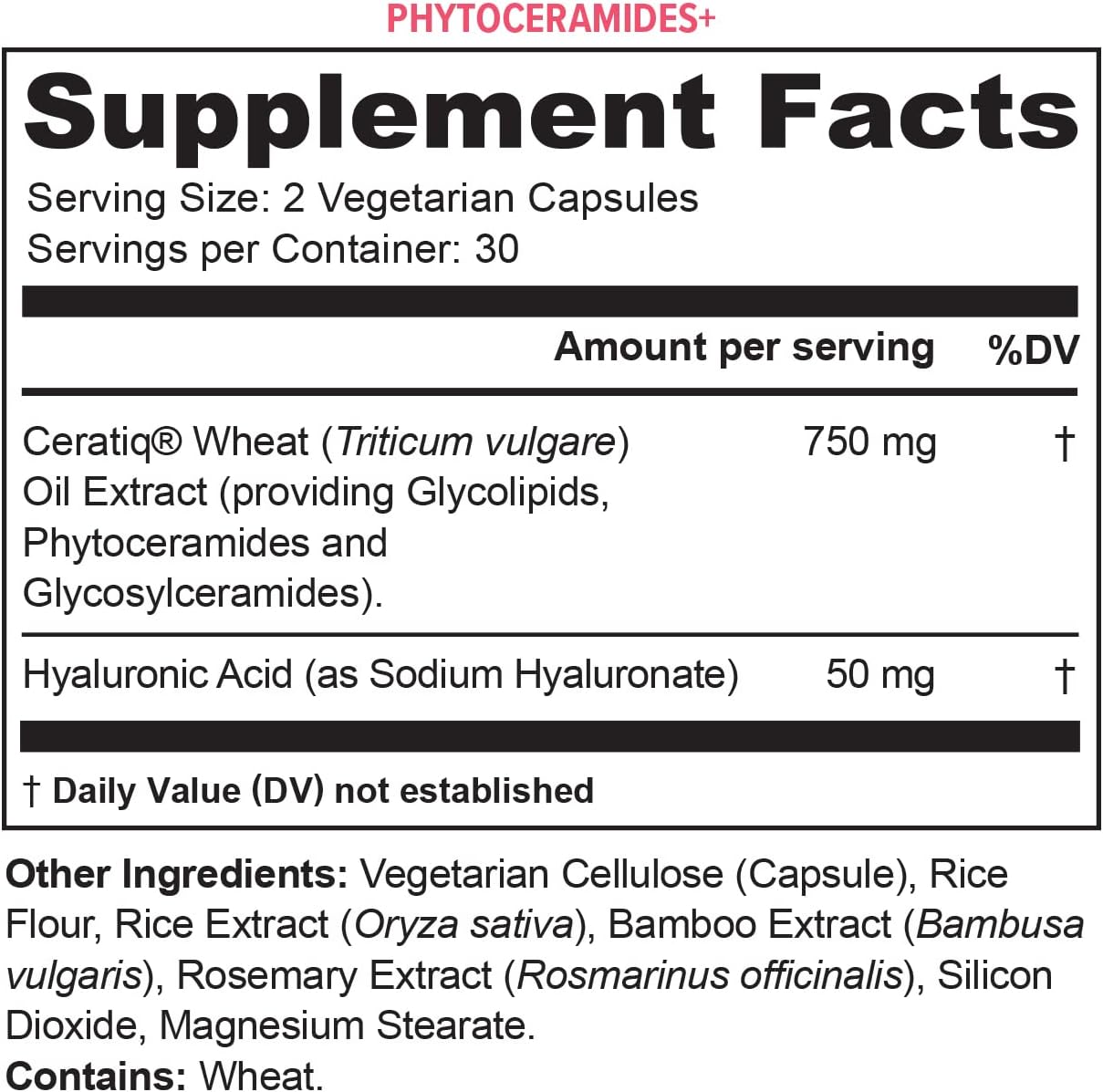 Hydrating Anti Aging Phytoceramides Supplement with Hyaluronic Acid for Women - Skin Barrier Repair and Itchy Dry Skin Support