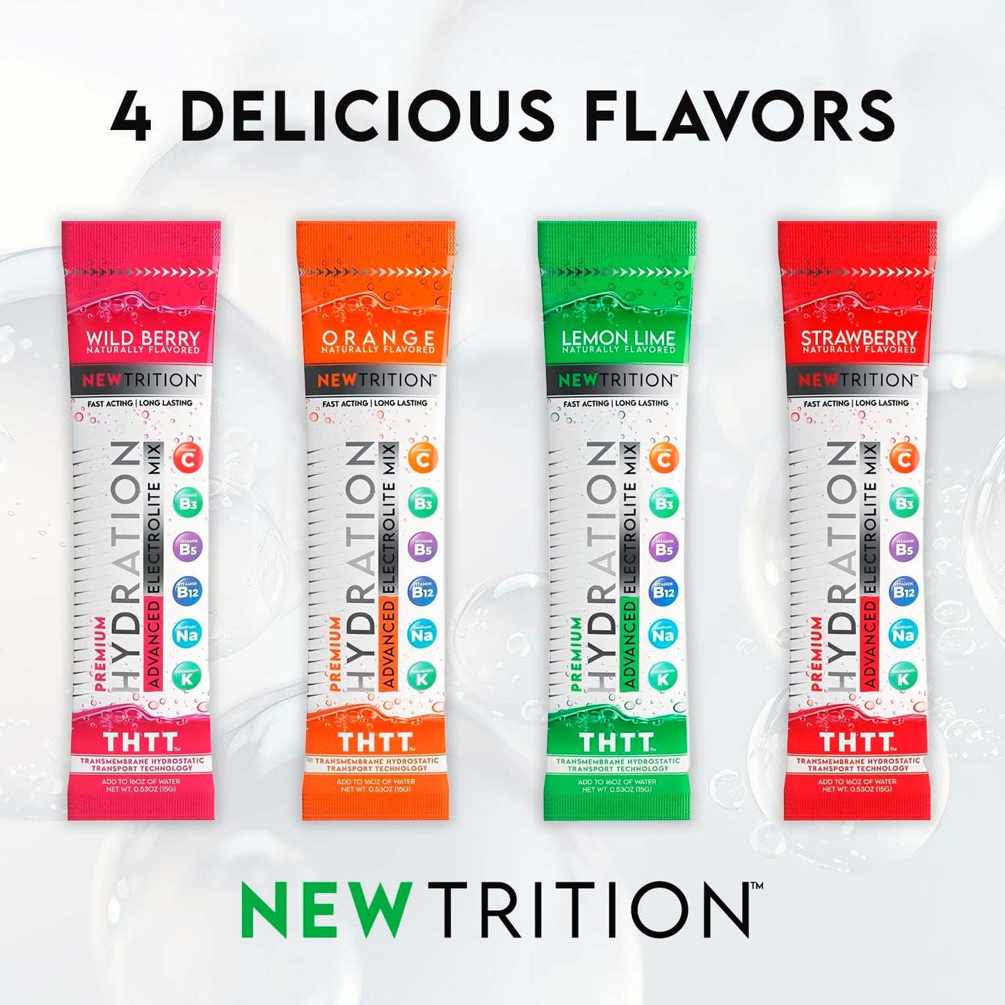 Hydration Powder Packets with Electrolytes, Vitamins C & D, Lemon Lime Flavor - 24 Servings