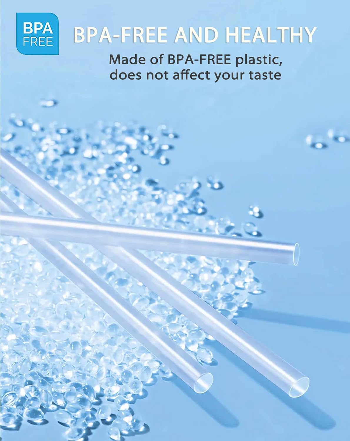 Hydro Flask Wide Mouth Bottle Replacement Straws 4-Pack with Cleaning Brushes - BPA-Free Hydroflask Straw Lid Straws