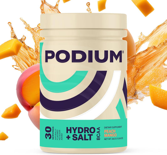 Hydro & Salt Mango Peach BCAA Powder - 30 Servings for Hydration & Recovery with Electrolytes