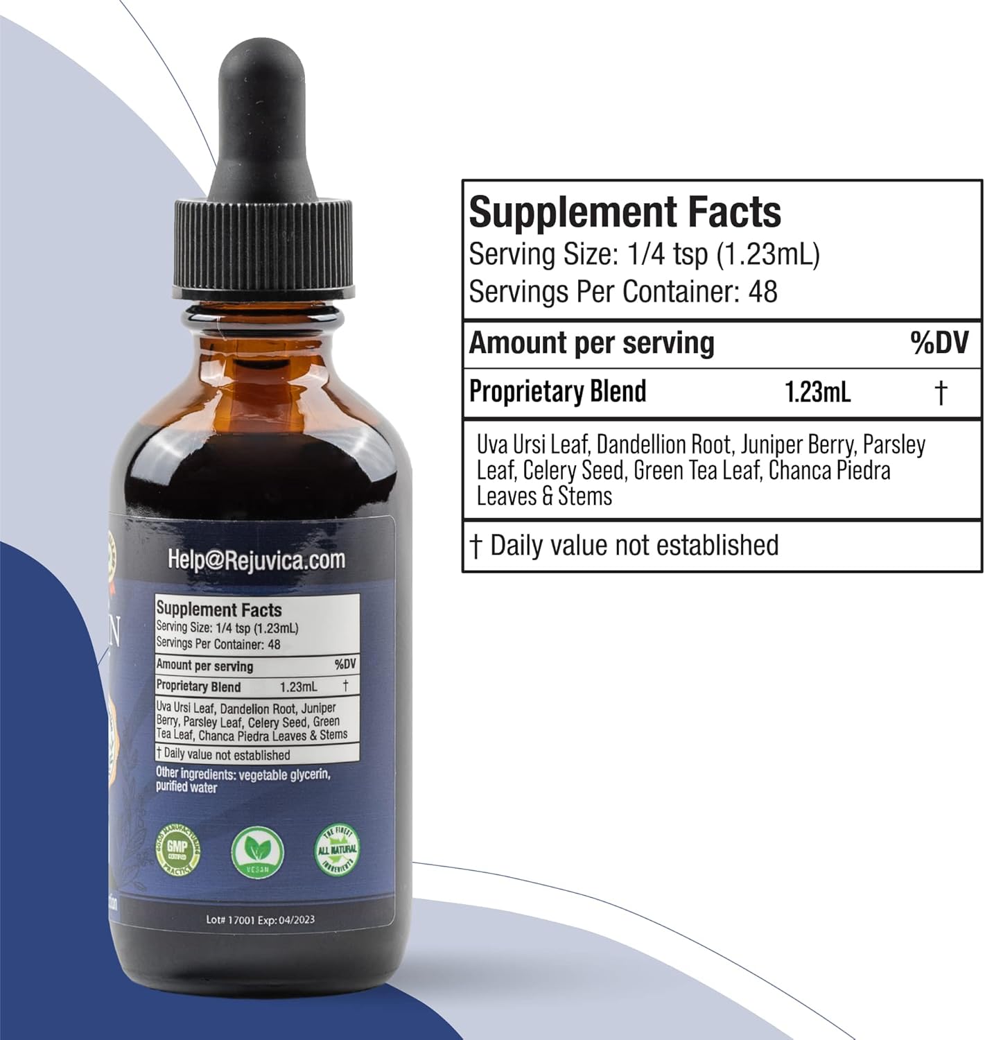 Hydrocin Liquid Diuretic Supplement - Natural Water Retention Support with Dandelion, Uva Ursi, Juniper Berry, Celery Seed, Green Tea - Fast Absorption Formula by Rejuvica Health