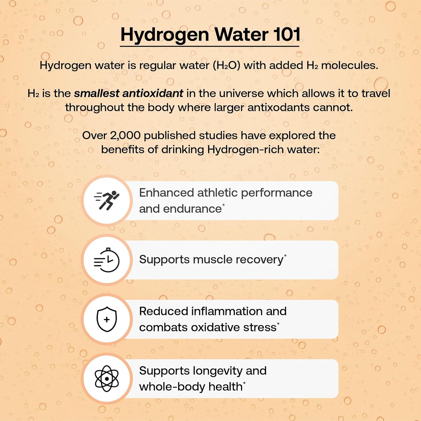 Hydrofy Hydrogen Water + Electrolytes Drink Mix Packets - Orange Caffeine Flavor - 25 ct - Sugar-Free - Enhanced Hydration with H2 & Minerals