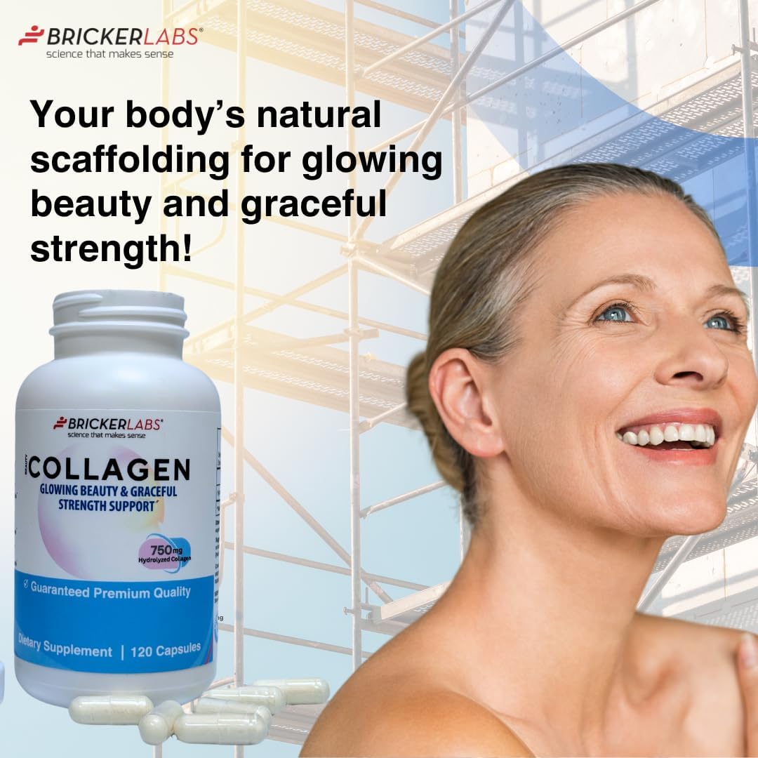 Hydrolized Collagen Supplement for Men & Women - Type I & III Collagen Capsules 750mg - 120 Day Supply