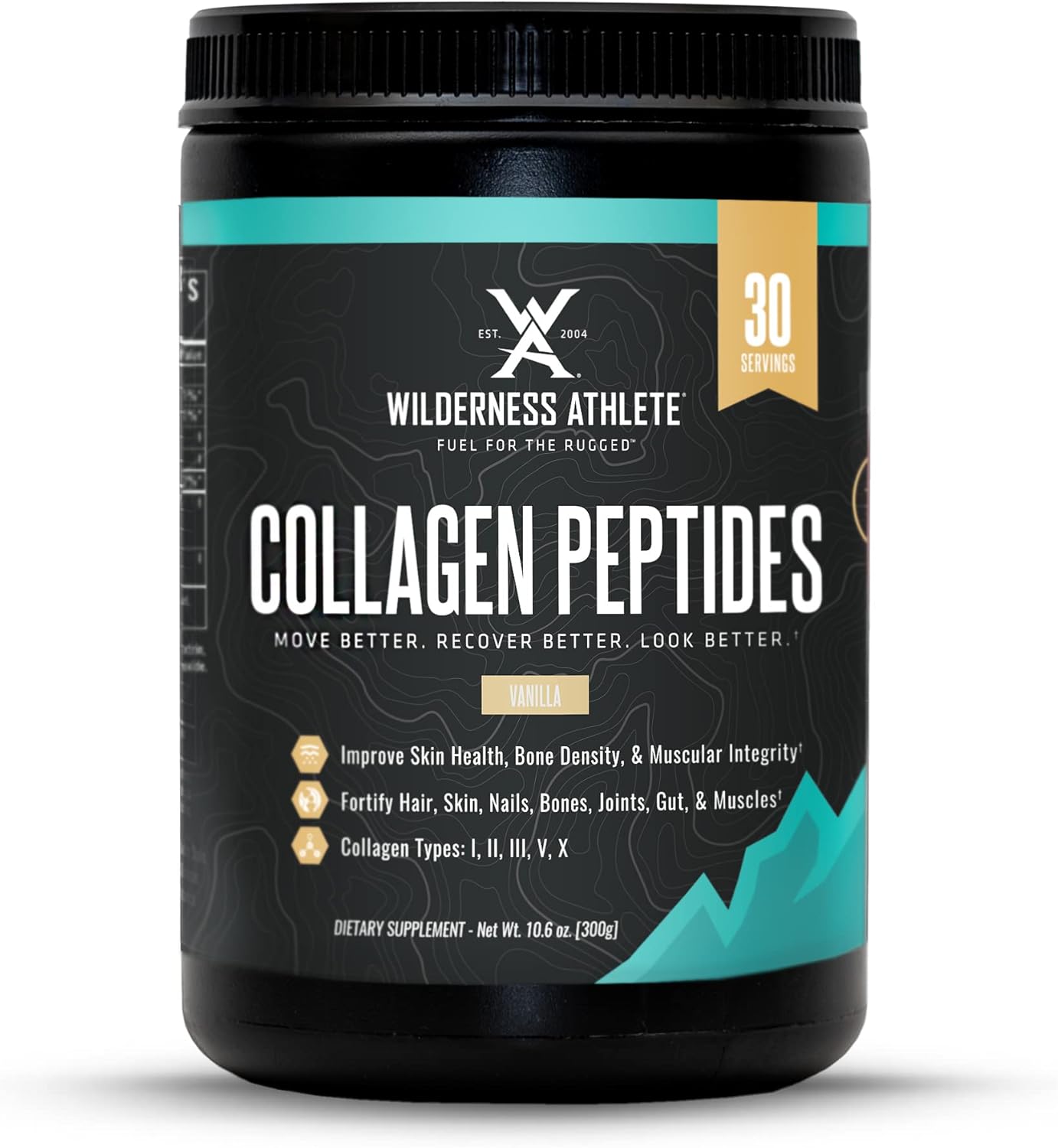 Hydrolyzed Collagen Peptides Powder for Bone Health & Joint Support - Wilderness Athlete Anti Aging Supplement for Women & Men