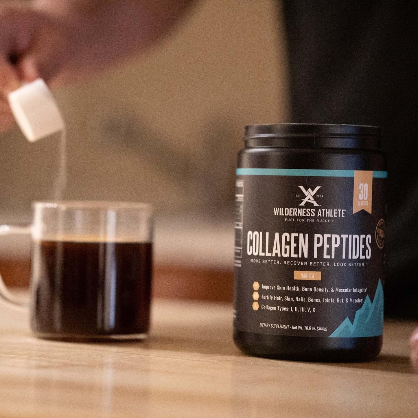 Hydrolyzed Collagen Peptides Powder for Bone Health & Joint Support - Wilderness Athlete Anti Aging Supplement for Women & Men