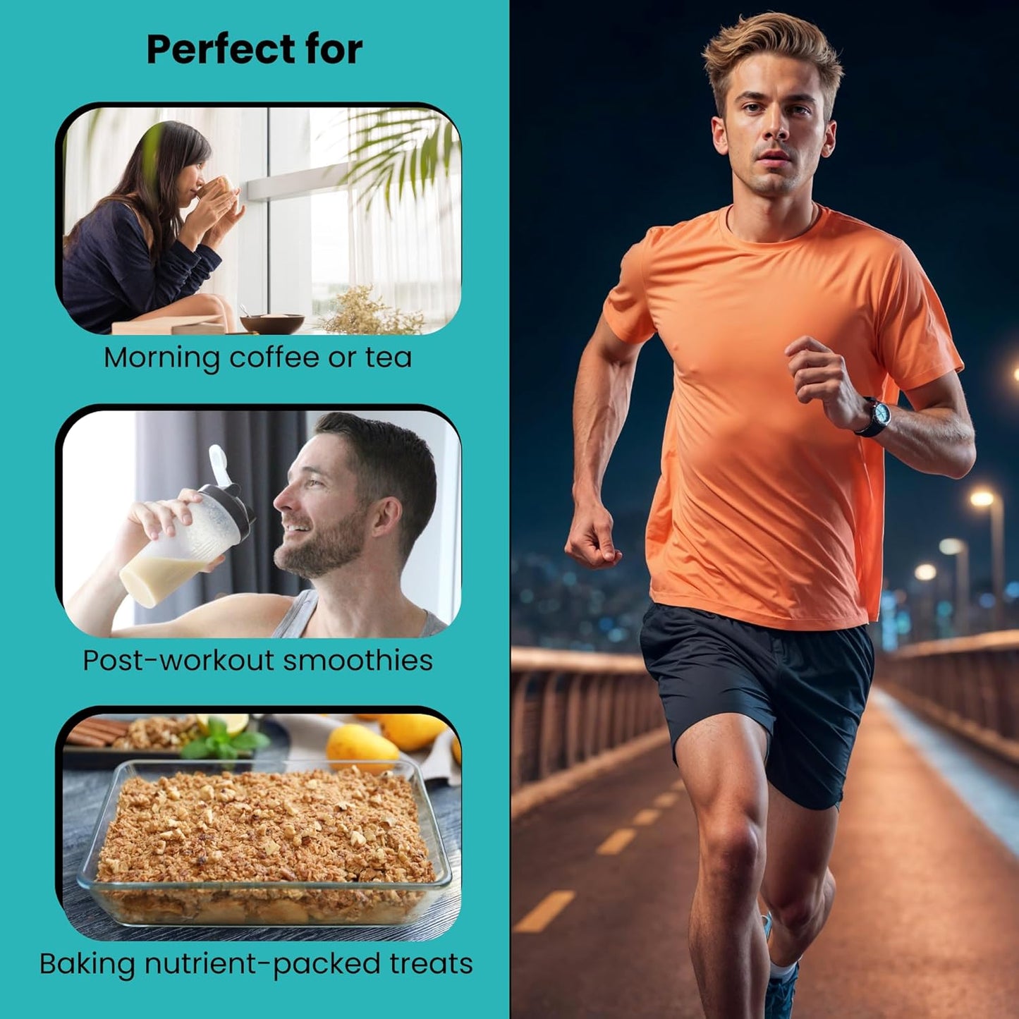Hydrolyzed Collagen Peptides Powder with Biotin & HA - Supports Hair, Skin, Nails, and Joints - 5 Types of Collagen Peptides