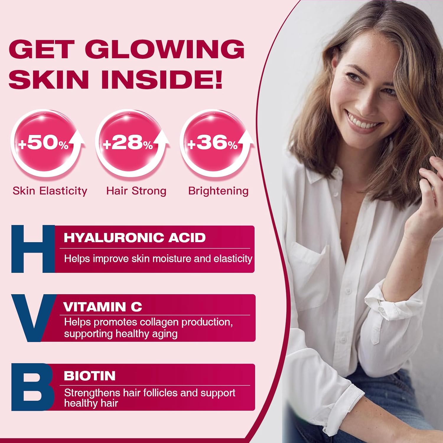 Hydrolyzed Collagen Peptides Powder with Probiotics, Multivitamins, Hyaluronic Acid, and Biotin - 35 Servings - Supports Skin, Hair, Nails, Joints, and Gut