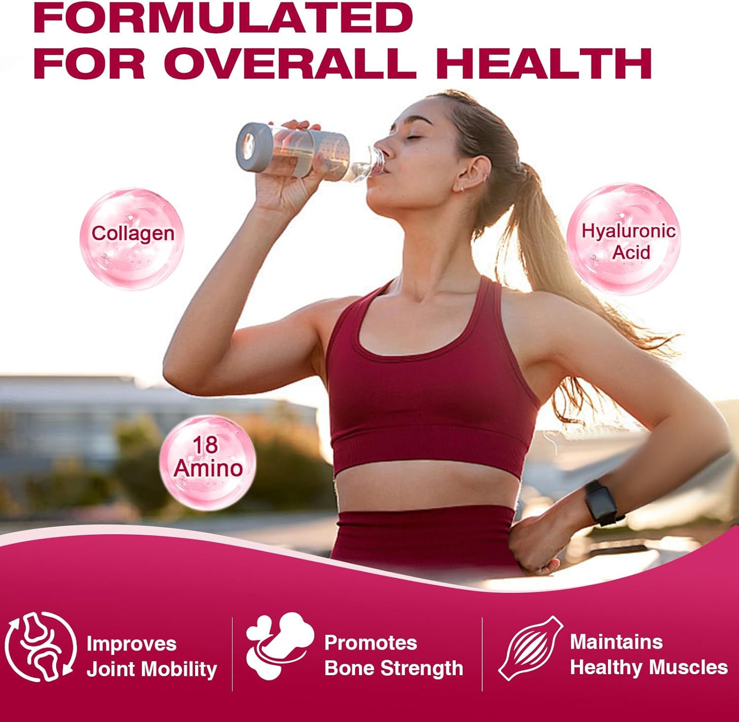 Hydrolyzed Collagen Peptides Powder with Probiotics, Multivitamins, Hyaluronic Acid, and Biotin - 35 Servings - Supports Skin, Hair, Nails, Joints, and Gut