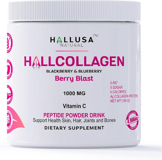 Hydrolyzed Collagen Powder for Bones, Joints, Nails, Hair, and Skin - Hallusa Natural