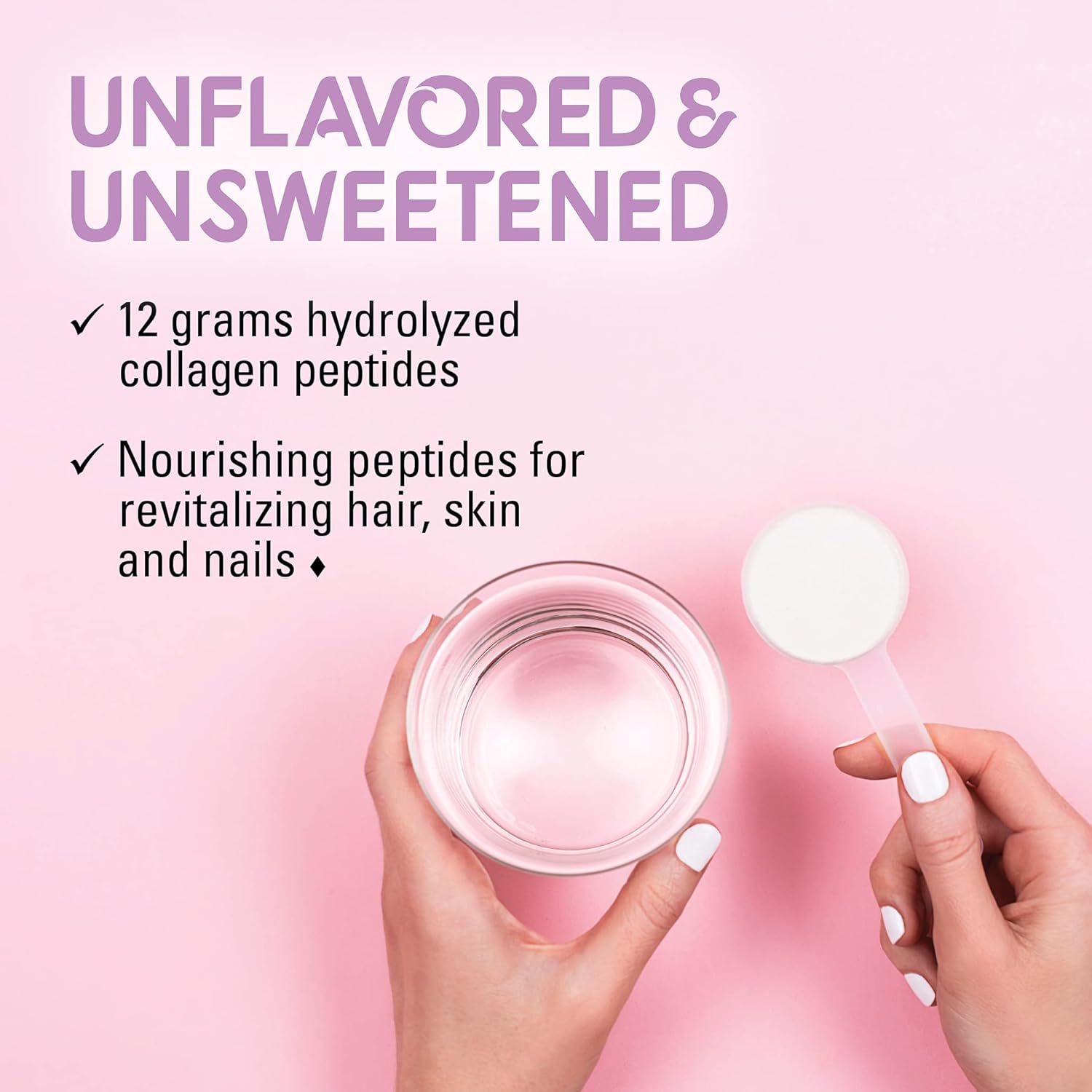 Hydrolyzed Collagen Powder for Hair, Skin, Nails Support - Non-GMO, Gluten-Free - Grass-fed Cows - 10.58 oz, 25 Servings