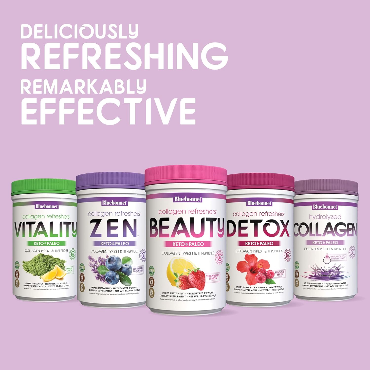 Hydrolyzed Collagen Powder for Hair, Skin, Nails Support - Non-GMO, Gluten-Free - Grass-fed Cows - 10.58 oz, 25 Servings