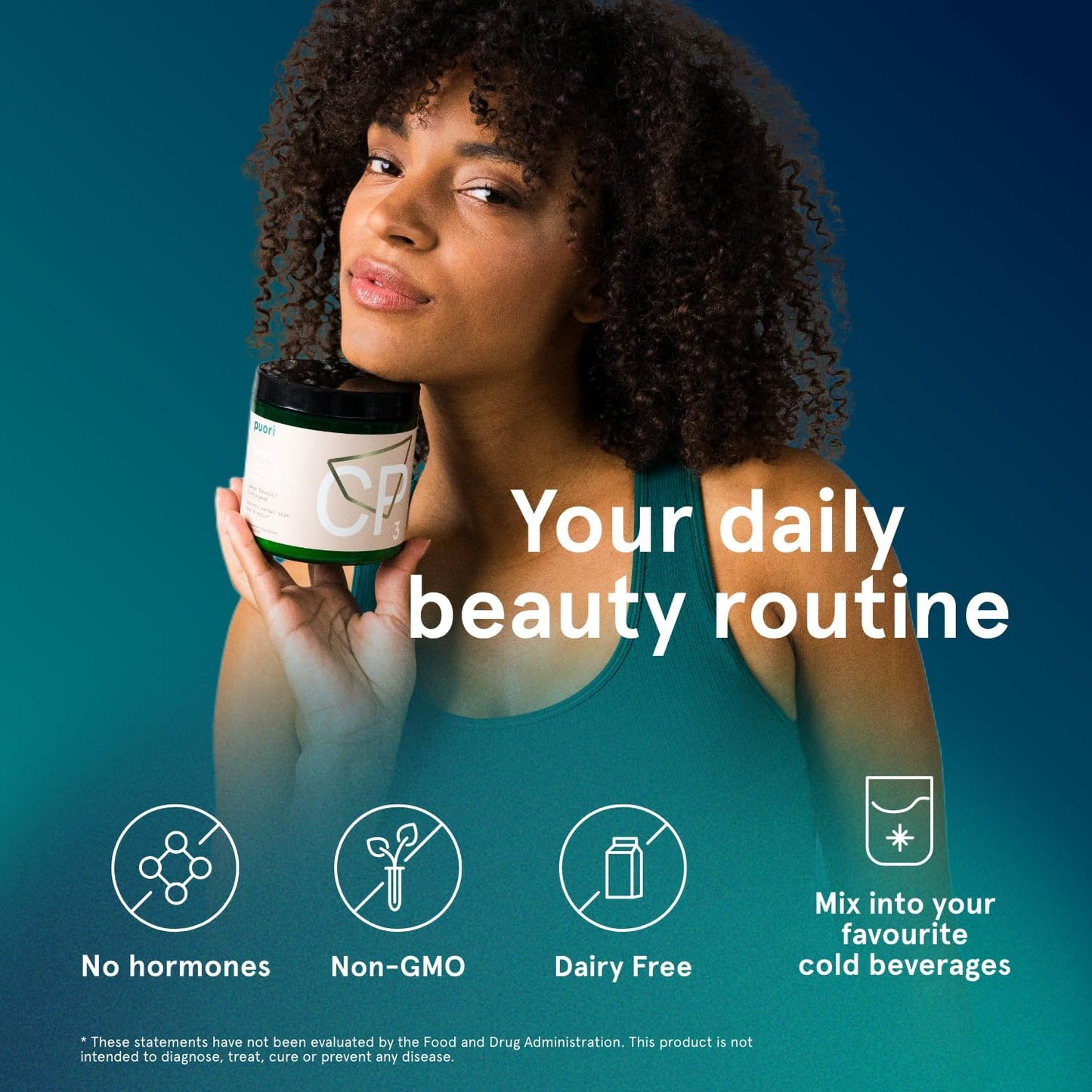 Hydrolyzed Collagen Powder Supplement with Biotin, Hyaluronic Acid, CP3 Beauty Complex for Skin, Hair, Nails - Zinc, Vitamin B, C - Unflavored