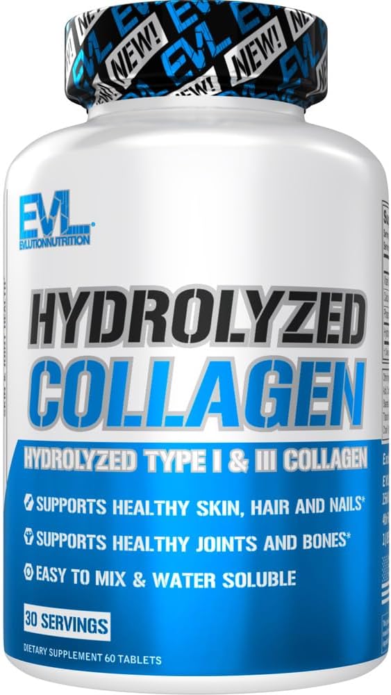 Hydrolyzed Collagen Supplement - 1400mg Type I & III for Joint, Bone, Skin, Hair, Nails - Keto, Paleo - 30 Servings