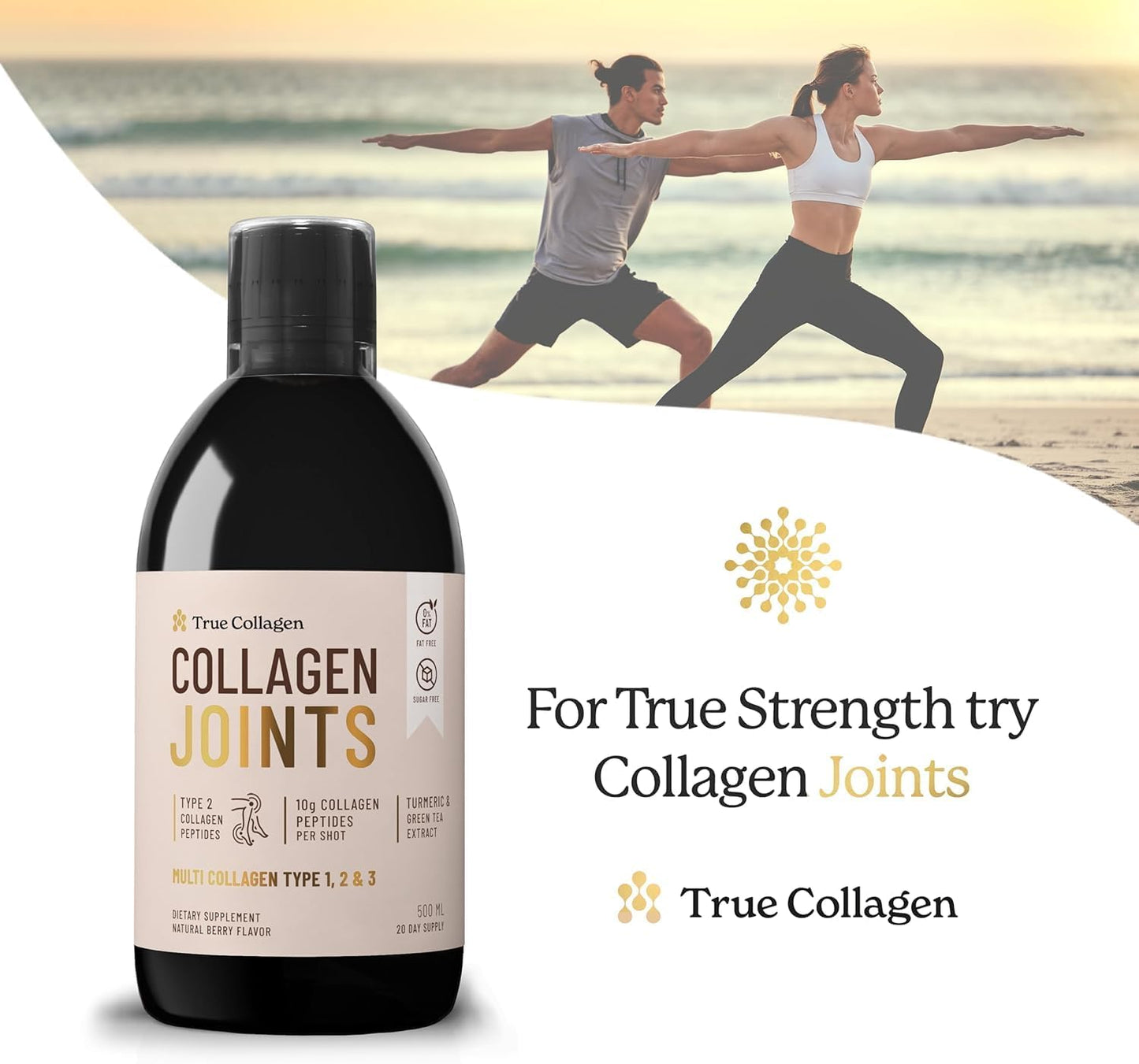 Hydrolyzed Marine Collagen Liquid Supplement - 11,000 mg | 500 ml Bottle with Hyaluronic Acid, Biotin, and Vitamin C | Supports Healthy Hair, Skin, and Nails | Sugar-Free & Fat-Free | 20 Day Supply