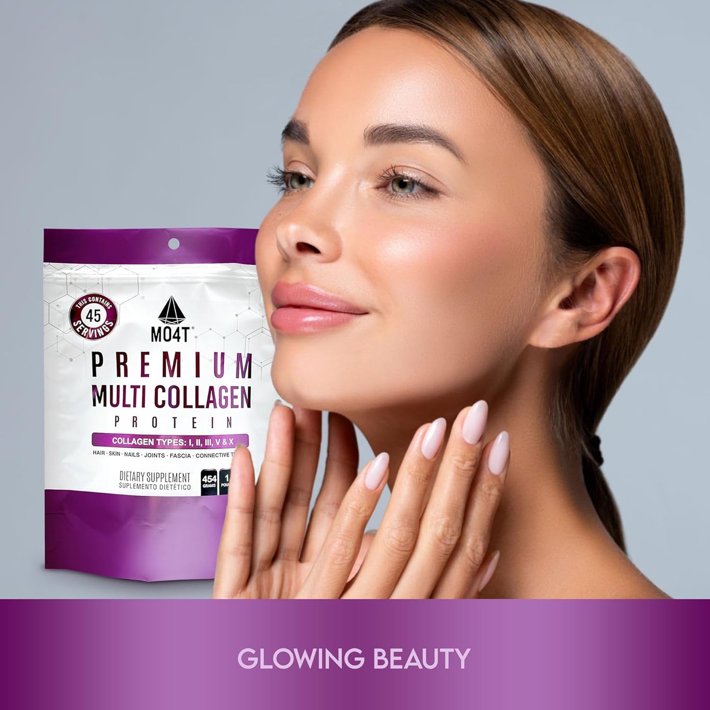 Hydrolyzed Multi Collagen Powder - Type 1, 2, 3, 5, 10 - Sugar-Free - Hair, Skin, Nail, & Joint Support - 1 Pound