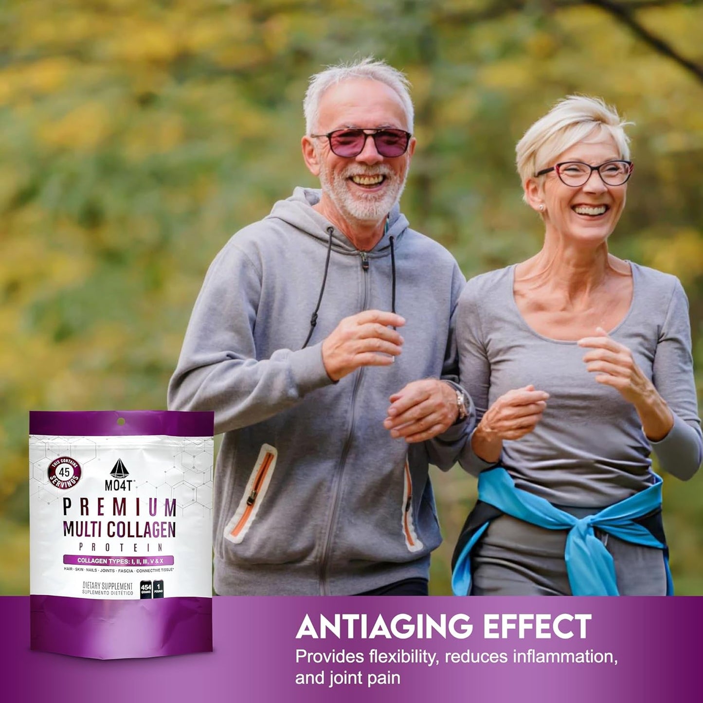 Hydrolyzed Multi Collagen Powder - Type 1, 2, 3, 5, 10 - Sugar-Free - Hair, Skin, Nail, & Joint Support - 1 Pound