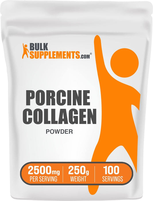 Hydrolyzed Porcine Collagen Powder - 2500mg per Serving, Gluten Free Collagen Supplement - 250g (8.8 oz) Pack of 1