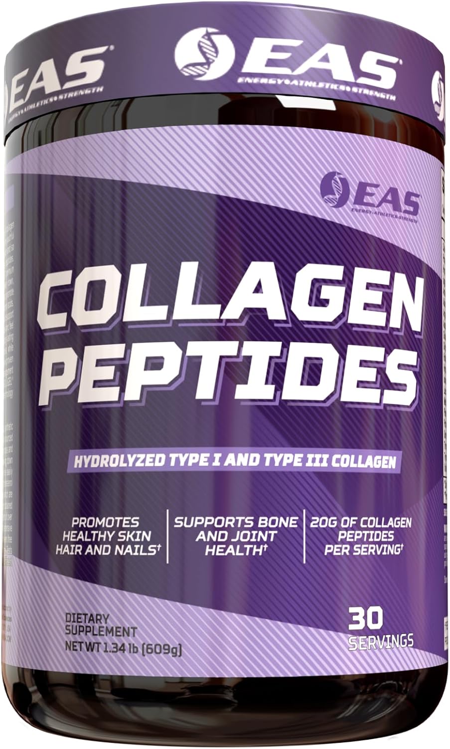 Hydrolyzed Type I & III Collagen Peptides Powder for Hair, Skin, Nails, Bone & Joint Health - 20g Per Serving - 30 Servings - Unflavored - BoostGo Australia