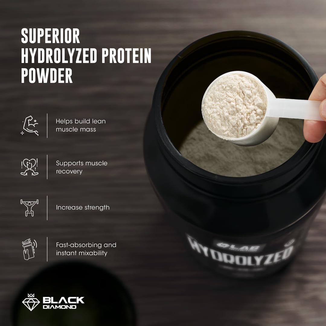 Hydrolyzed Whey Protein Isolate Powder 5lb - Cookies & Cream, 25g Protein/serving, Muscle Building, Lean Growth, Easy Digestion, Gluten & Lactose Free, Fast Absorption