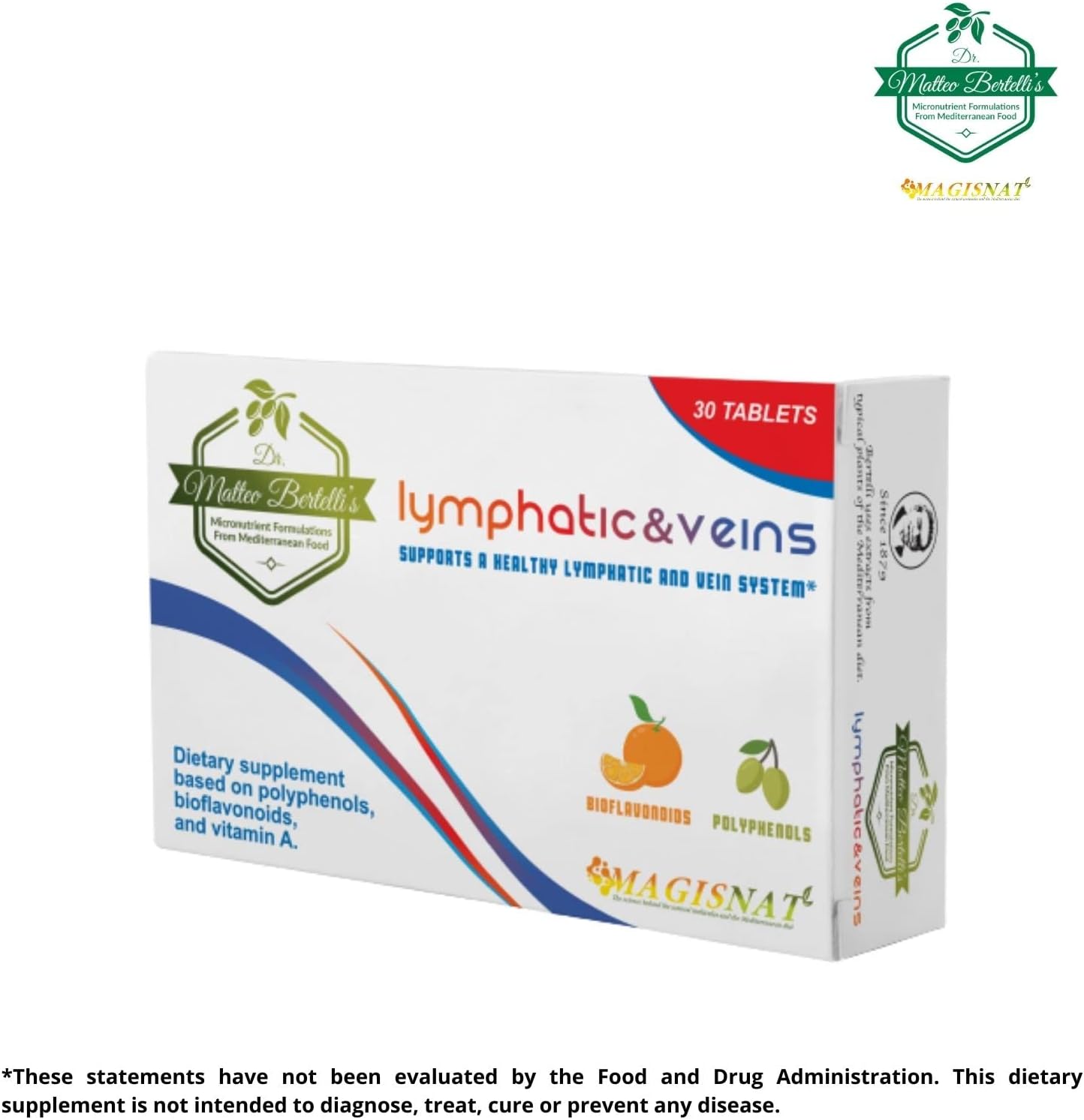 Hydroxytyrosol & Vitamin A Digestive Support Bundle - Dr. Matteo Bertelli's Lymphatic Formula - 30 Tablets & 30 Capsules